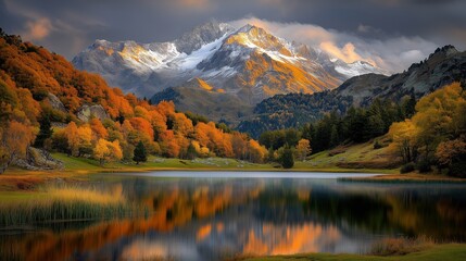 Naklejka premium autumn landscape in the mountains
