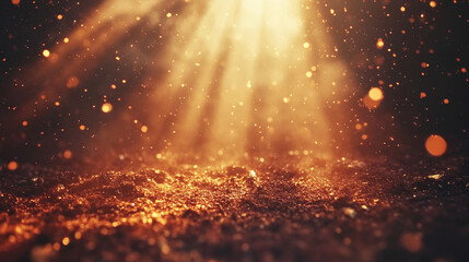 Warm rich abstract background in deep brown and gold gradients with grainy texture luxurious sophisticated modern bright daylight blurred plain empty space simple tone 4K design backdrop

