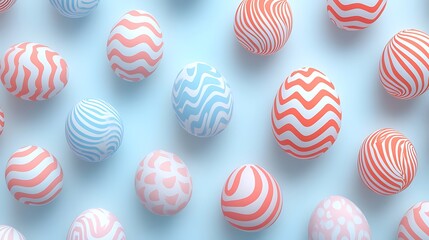 Obraz premium Pastel Easter Eggs: A Festive Springtime Design