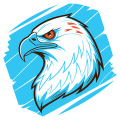 Powerful and majestic eagle head vector illustration, perfect for logos, mascots, and sports branding