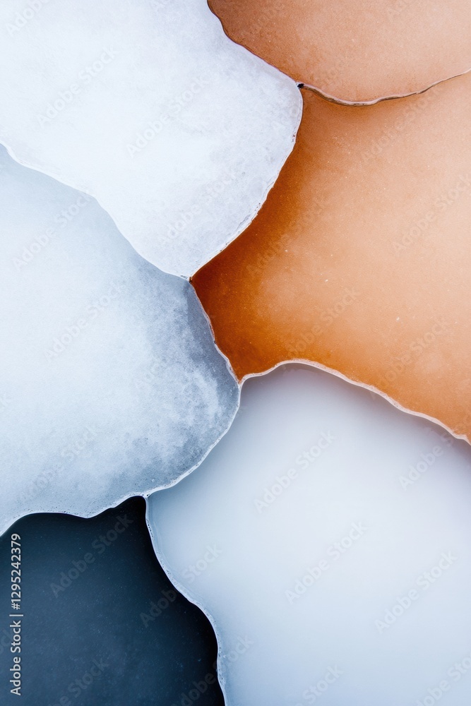 Aufkleber fractal frost dynamics minimalist arctic ice crystallization patterns revealing sustainable climate 