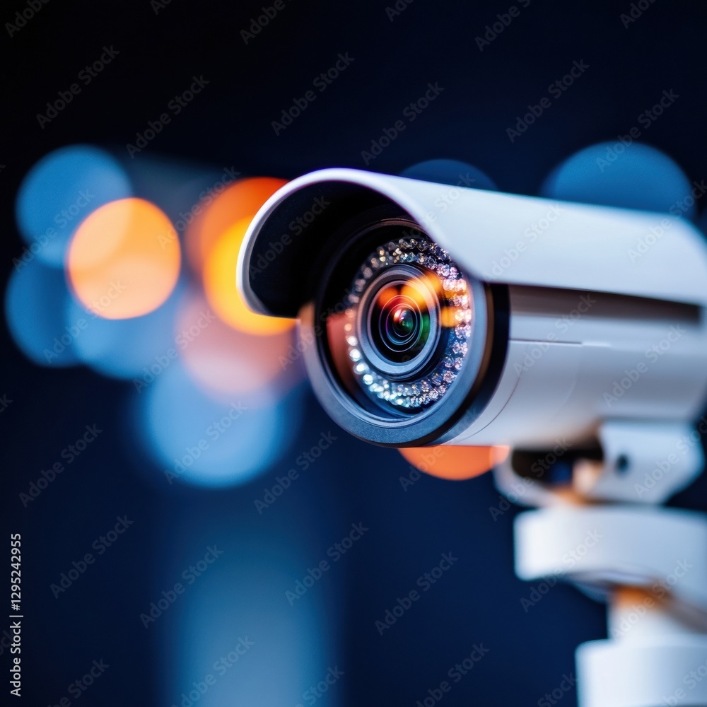 Poster cutting-edge smart security ai-powered surveillance technology transforming urban safety and digital