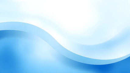 Obraz premium A Soft Blue and White Gradient Forms Abstract Waves, Creating a Calming and Fluid Visual Experience