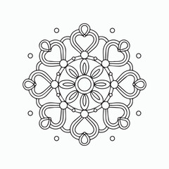 Printable Floral Mandala Design for Mindful Coloring