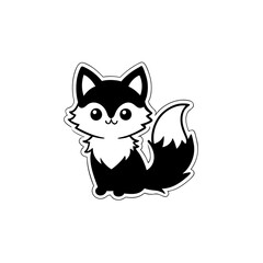Obraz premium black cat vector illustration