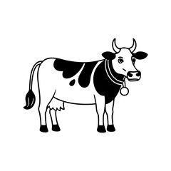 cow cartoon isolated on white