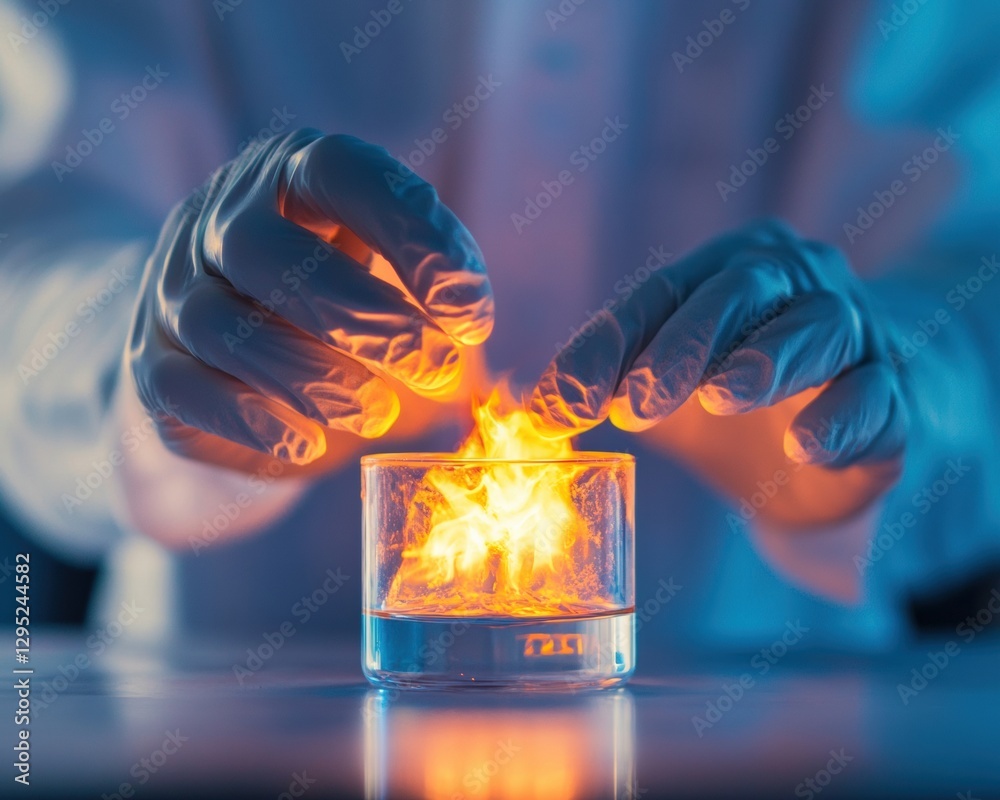 Poster illuminating innovation cutting-edge scientific visualization of precision chemistry experiments wit