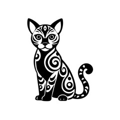 black cat cartoon