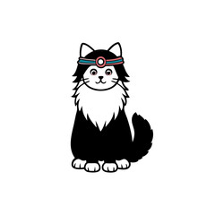 vector illustration of a cat
