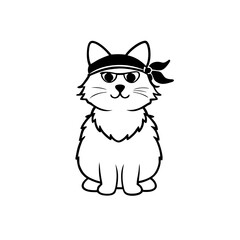 vector illustration of a cat