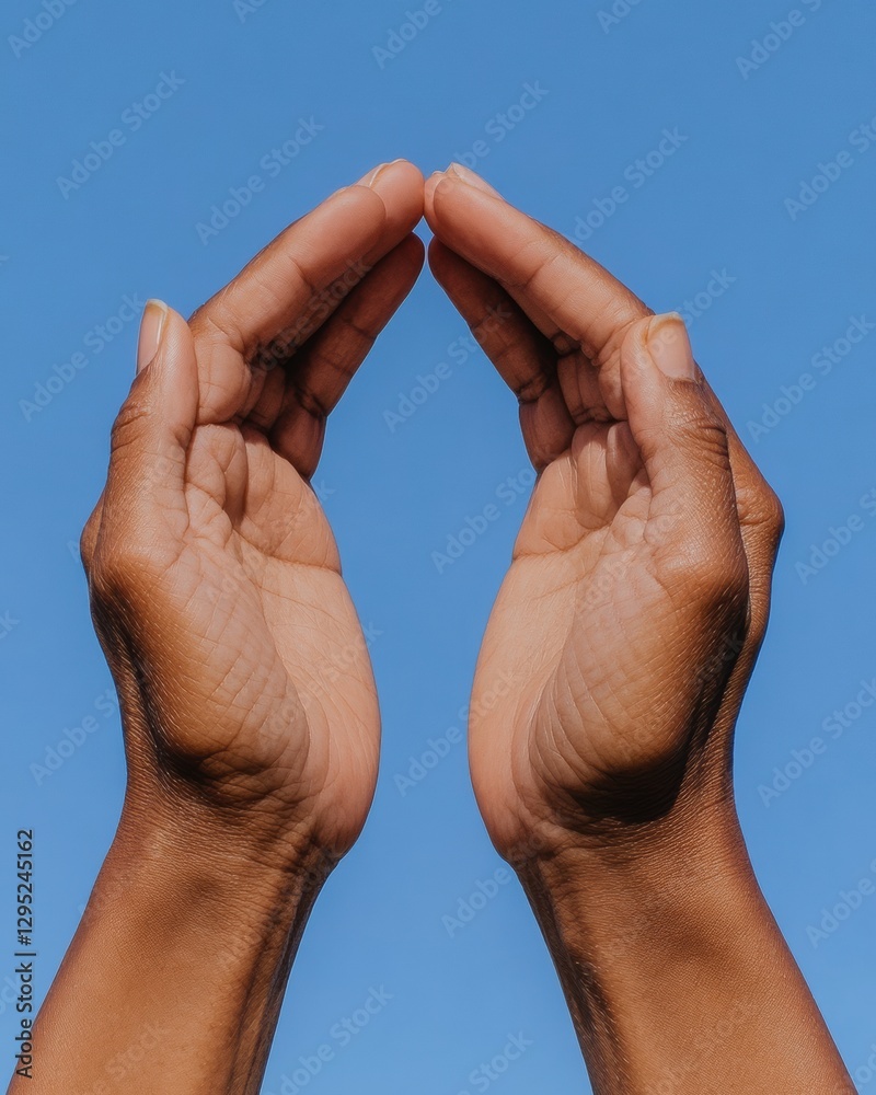 Poster inclusive community unity empowering global connection through minimalist hand gesture - authentic d