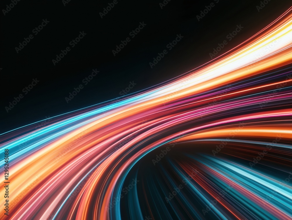 Aufkleber quantum velocity immersive digital motion graphics visualizing hyper-speed technological innovation 