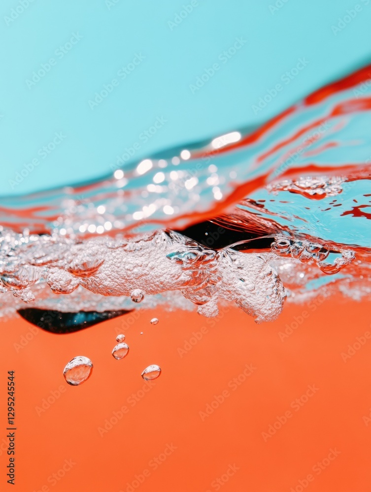 Aufkleber Fluid Dynamics Vibrant Aquatic Texture Exploration - Immersive Water Motion Design for Digital Innovation and Creative Visual Branding