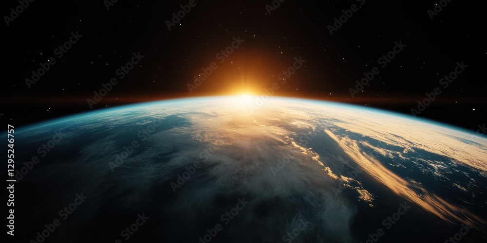 Aufkleber quantum horizons immersive global connectivity visualization - next-gen digital transformation and s