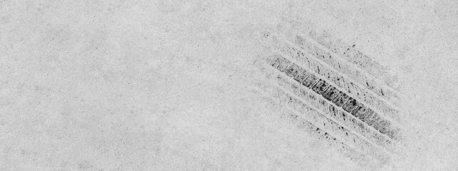 Black tire marks on road, Black rubber tire marks and tread marks, Tire trace track wheels texture...