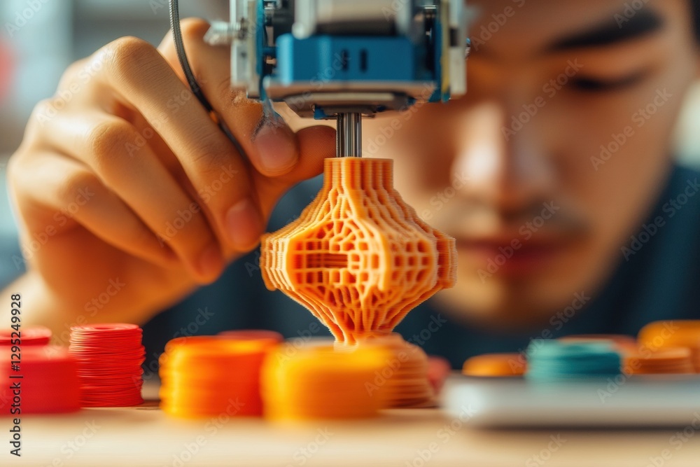 Poster precision printing revolution young creatives innovative prototype design - emerging tech, maker cul