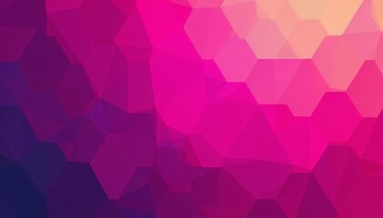 Fototapeta premium Geometric pink hexagonal design with gradient, pastel, abstract
