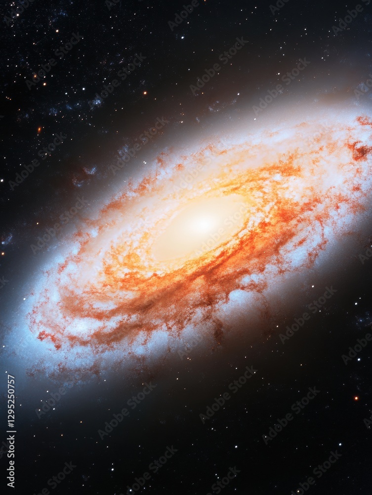 Aufkleber quantum cosmos immersive astronomical visualization of spiral galaxy with advanced astrophysics - ne