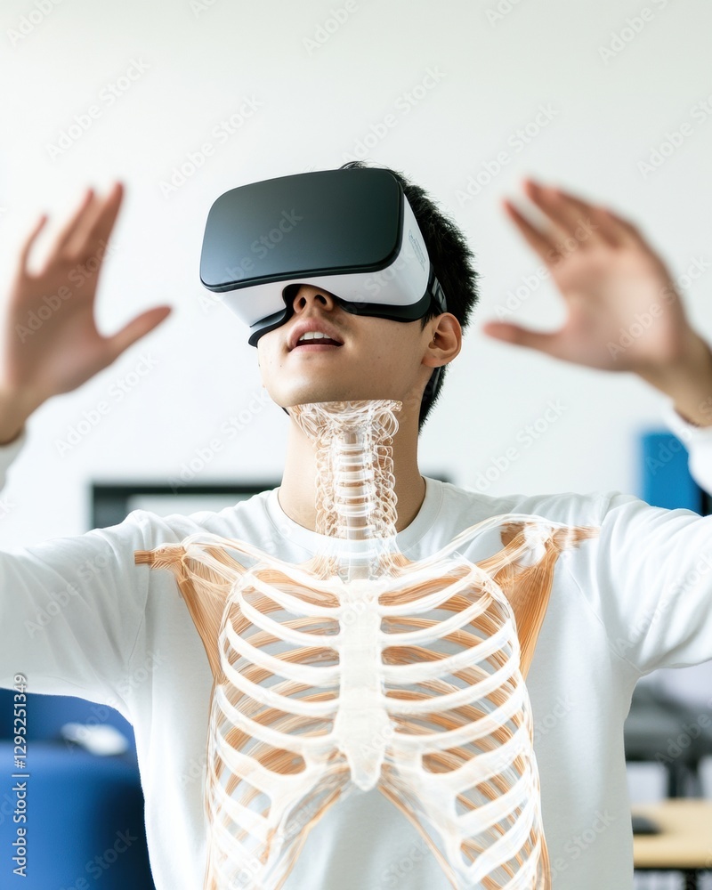 Poster immersive learning revolution gen z student explores augmented anatomy through cutting-edge vr techn