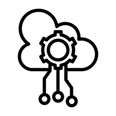 Future Technology Vector Line Icon Design