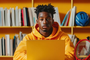 Gen Z Academic Hustle Vibrant Student-Athlete Narrative - Inspiring Digital Learning, Performance, and Personal Branding in Modern Education Landscape