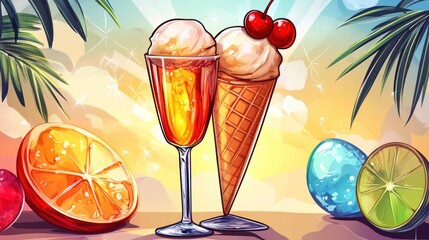 Summertime Treats: Ice Cream and Cocktail Delight