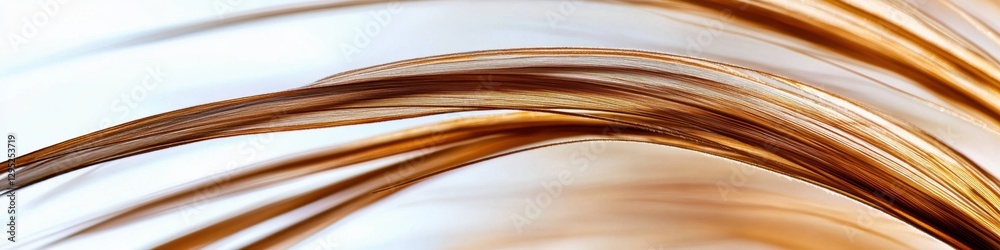 Poster fluid dynamics organic abstract wave motion in amber and ivory - minimalist design inspiration for d