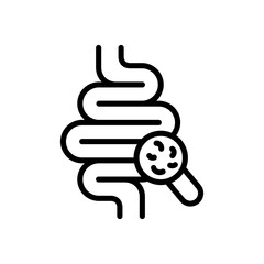 Dirty intestine icon vector design in trendy style