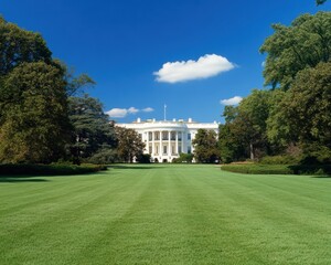 Minimalist Governance Aesthetic White House Neo-Institutional Branding for Political Leadership and Civic Inspiration in High-Resolution Digital Media