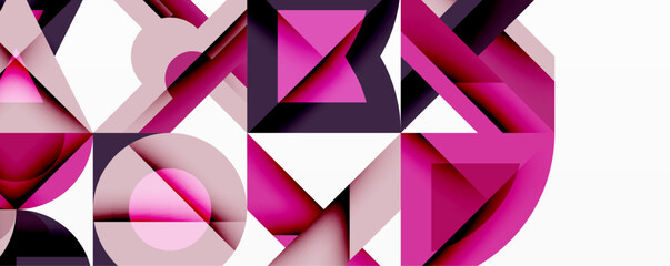 Circles squares lines abstract background