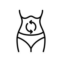 digestive cleansing icon vector design in trendy style