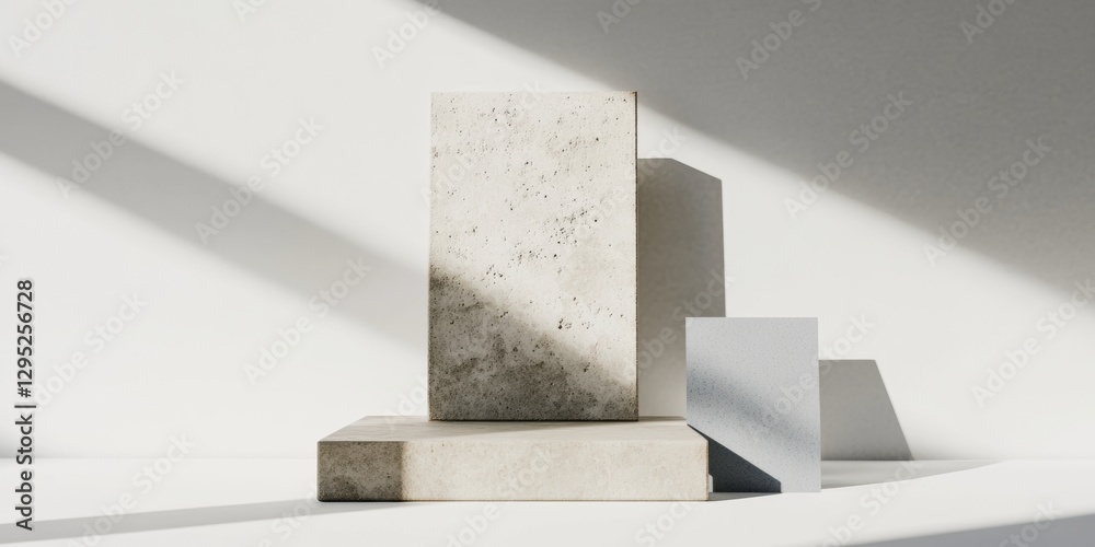 Aufkleber minimalist architectural materials showcase industrial concrete texture design with monochromatic ge