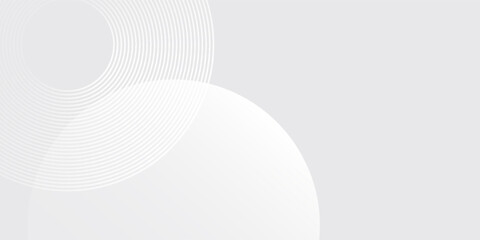 White geometric abstract background overlap layer on bright space background