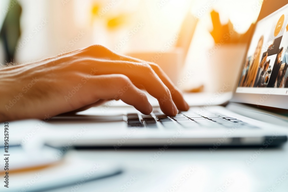 Fototapete hybrid workflow dynamics immersive digital collaboration capturing modern remote work ergonomics and