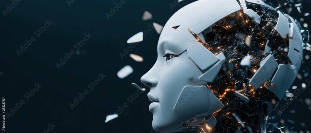 Poster Quantum Consciousness Unveiled Immersive AI Evolution Transformative Digital Intelligence with Cutting-Edge Neuromorphic Design Aesthetics