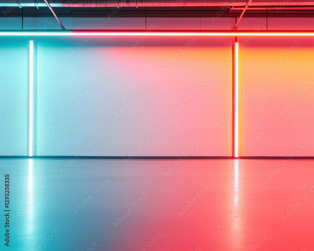 Poster neon chromatic gradient immersive digital design aesthetic with futuristic lighting spectrum - moder