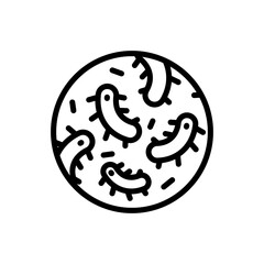 germs and bacteria icon vector design in trendy style