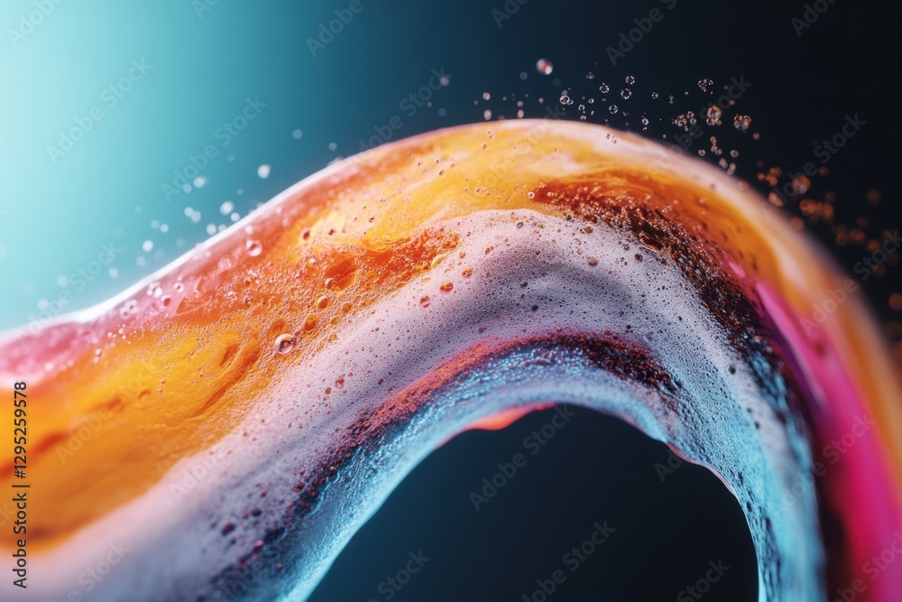 Aufkleber Liquid Chromatic Flow Immersive 4K Macro Exploring Dynamic Color Transformation in Cutting-Edge Creative Visual Design