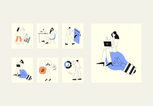 Financial Business Graphic Illustrations Kit