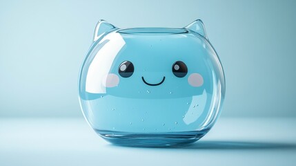 glass bowl closeup isolated catoon