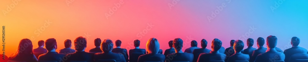 Aufkleber contemporary cinema experience immersive theater rows with shared popcorn bucket and vibrant project