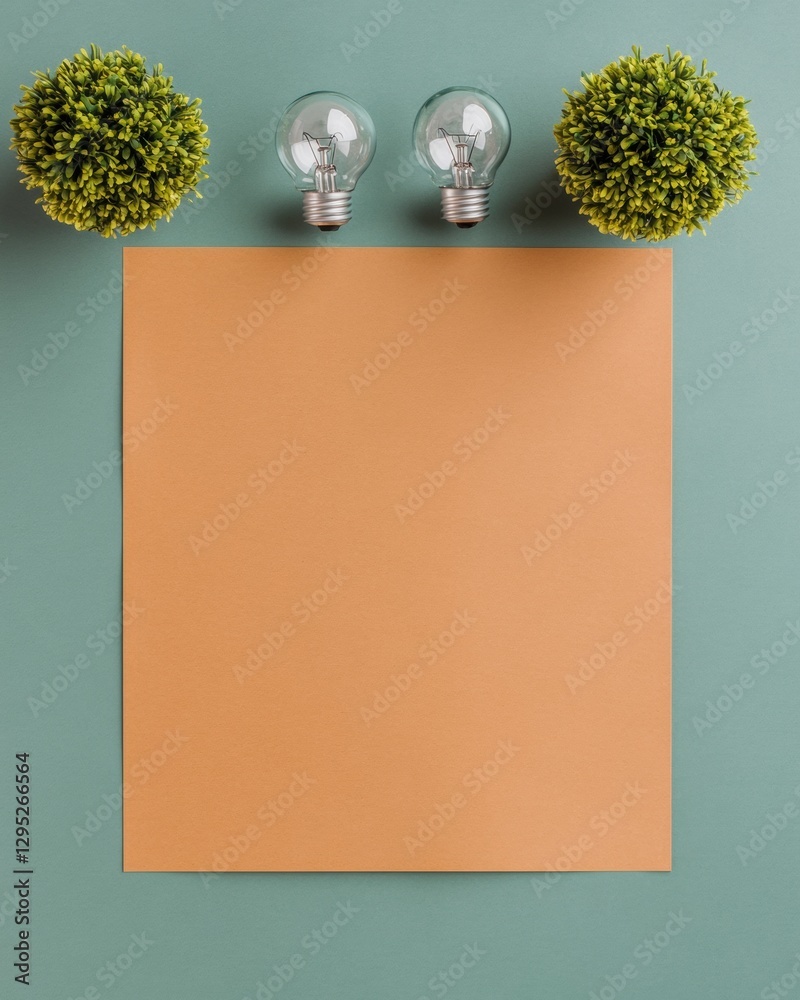 Aufkleber tactile crafting collaboration vibrant orange paper and bulbs on textured green - dynamic team-build