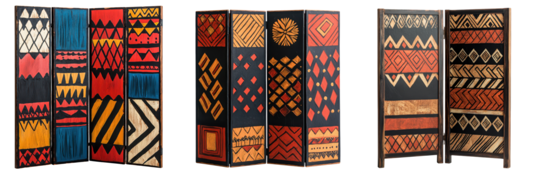 Vibrant and bold tribal patterns ethnic geometric designs and intricate handcrafted decorative elements from various indigenous cultures and traditional textiles