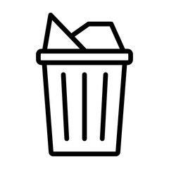 Trash Vector Line Icon Design