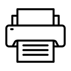 Print Vector Line Icon Design