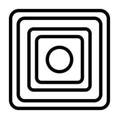 Radio Button Vector Line Icon Design