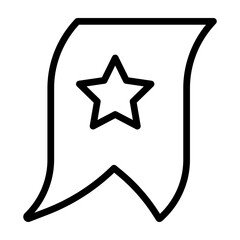 Bookmark Vector Line Icon Design