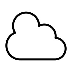 Cloud Vector Line Icon Design