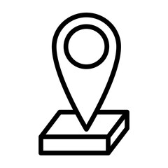 Location Vector Line Icon Design