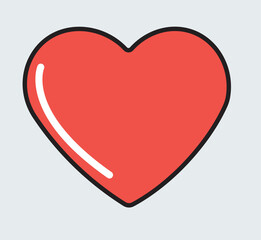 red heart and white stripe illustrations vector.eps